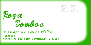roza dombos business card